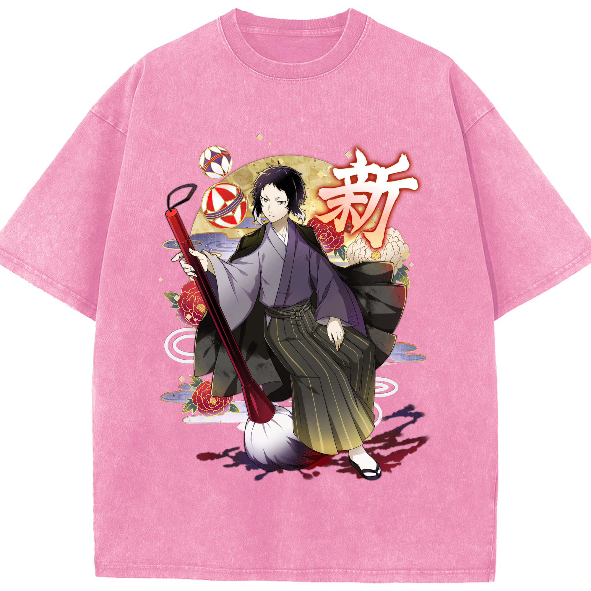 （画像用） 文豪ストレイドッグス Bungo Stray Dogs 綿100% ヴィンテージ風 半袖Tシャツ（フロントプリント）